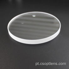 Janela redonda de vidro de alta pureza de 90mm de diâmetro